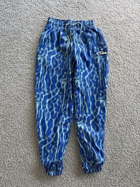Nike Women Blue & Green Wave-Print Joggers